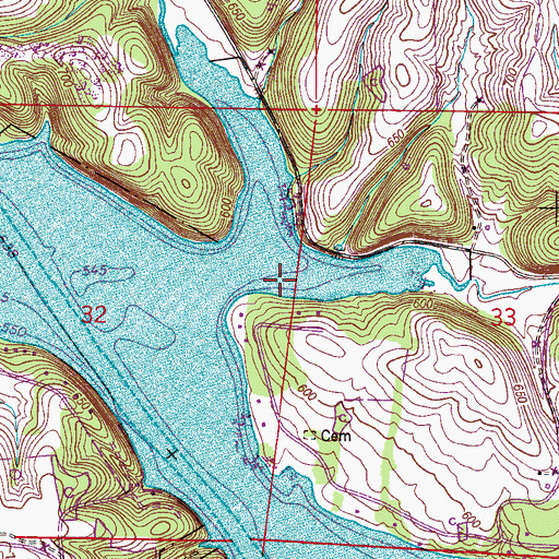 Topographic Map of Dry Branch, AL