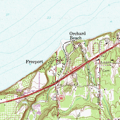 Topographic Map of Freeport, PA