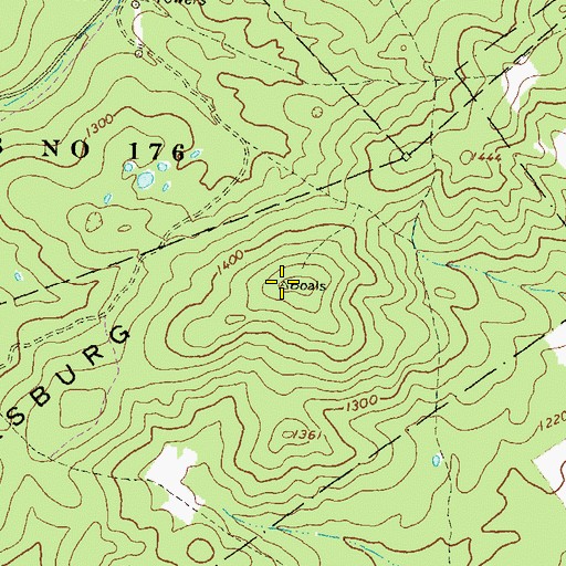 Topographic Map of Gatesburg Ridge, PA