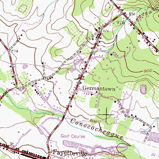 Topographic Map of Germantown, PA