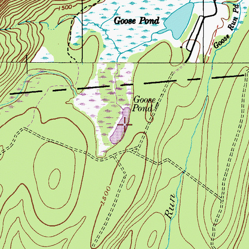 Topographic Map of Goose Pond, PA