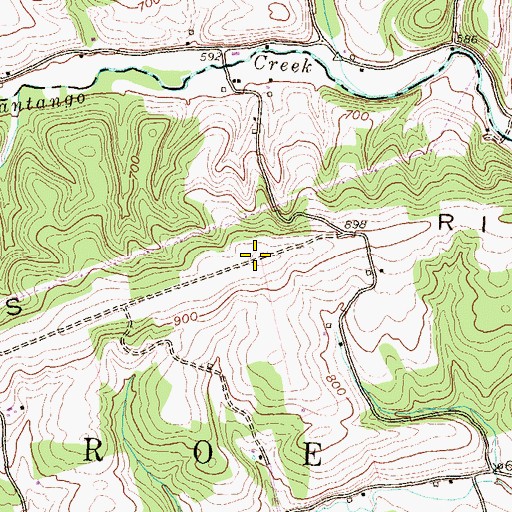 Topographic Map of Graders Ridge, PA