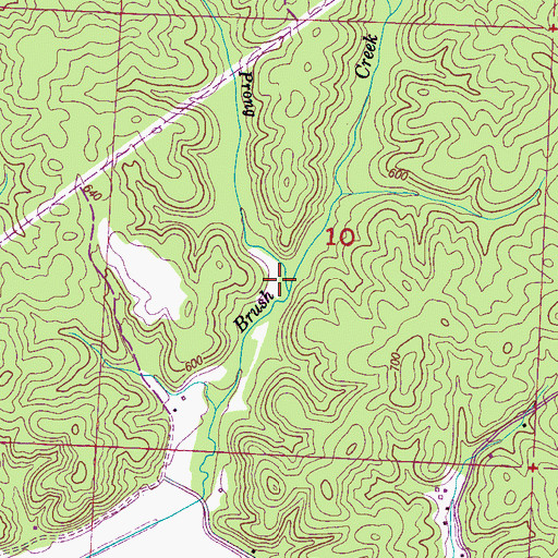 Topographic Map of Dry Prong, AL