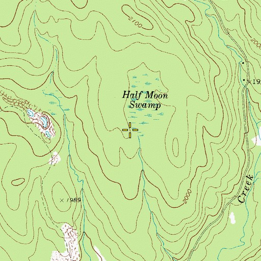 Topographic Map of Half Moon Swamp, PA