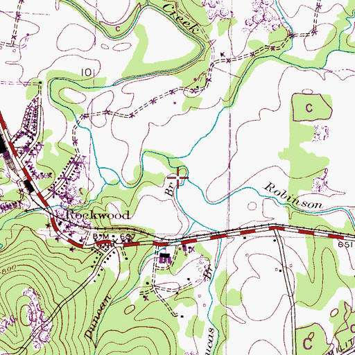 Topographic Map of Duncan Branch, AL