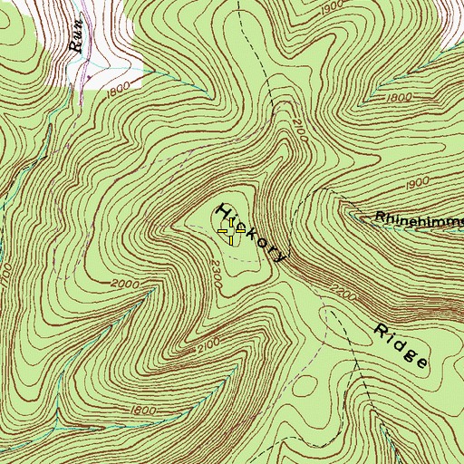 Topographic Map of Hickory Ridge, PA