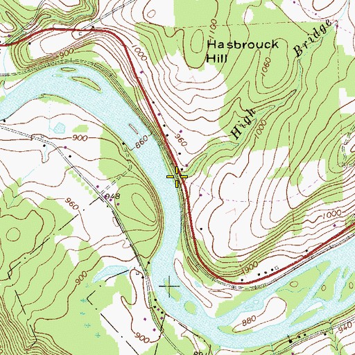 Topographic Map of High Bridge Creek, PA
