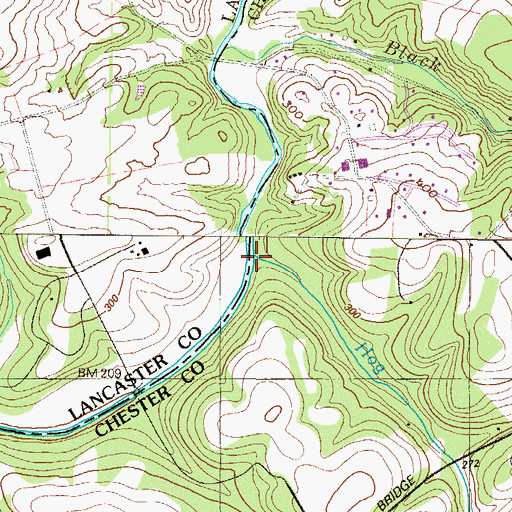Topographic Map of Hog Run, PA