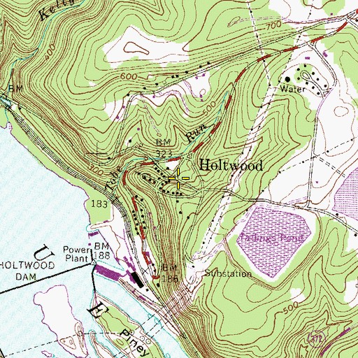 Topographic Map of Holtwood, PA