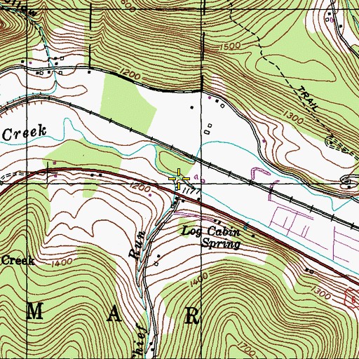 Topographic Map of Horse Thief Run, PA