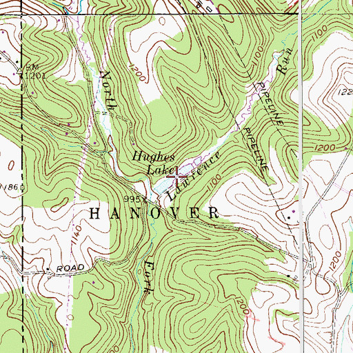 Topographic Map of Hughes Lake, PA