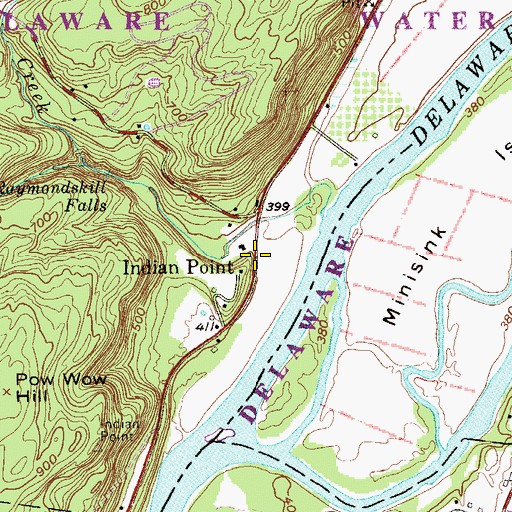 Topographic Map of Indian Point, PA