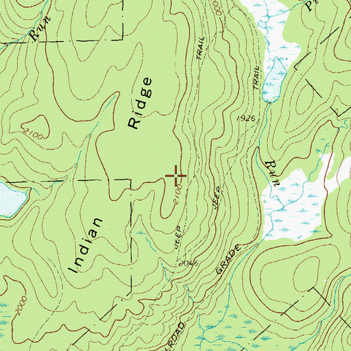 Topographic Map of Indian Ridge, PA