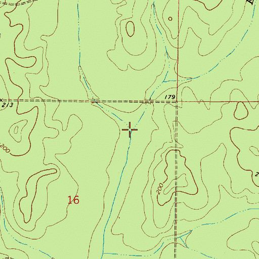 Topographic Map of East Pine Barren Creek, AL