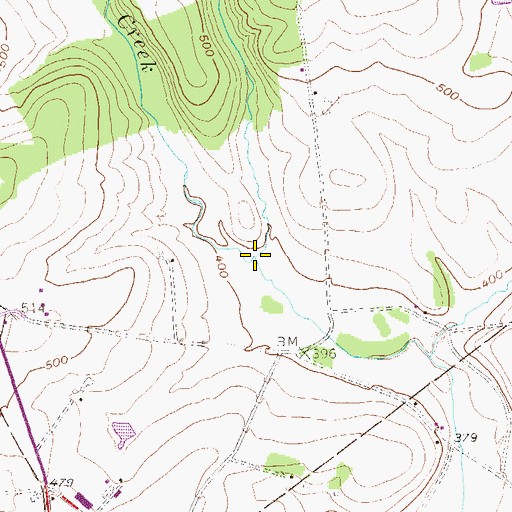 Topographic Map of Jackson Run, PA