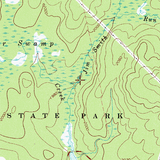 Topographic Map of Jim Smith Run, PA