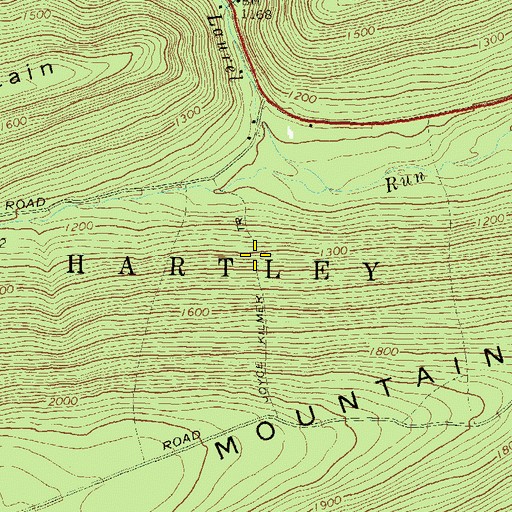 Topographic Map of Joyce Kilmer Trail, PA
