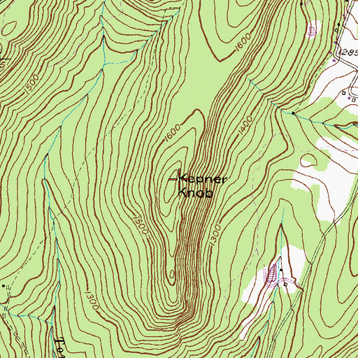 Topographic Map of Kepner Knob, PA