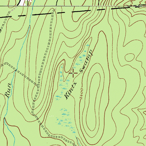 Topographic Map of Kintz Swamp, PA