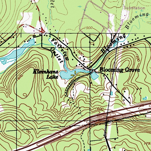 Topographic Map of Kleinhans Lake, PA