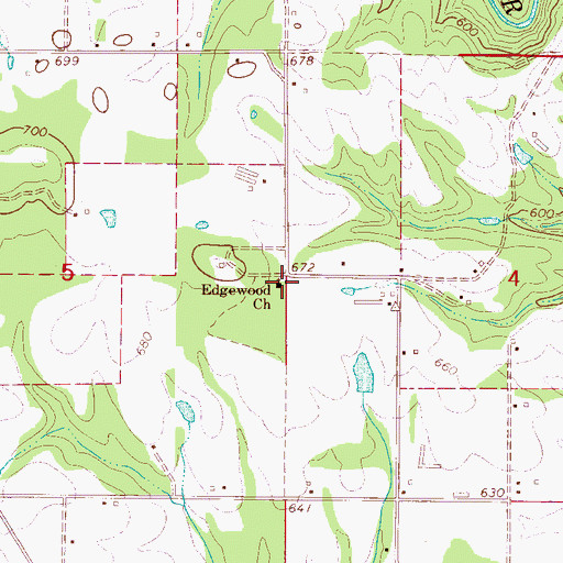 Topographic Map of Edgewood Missionary Baptist Church, AL