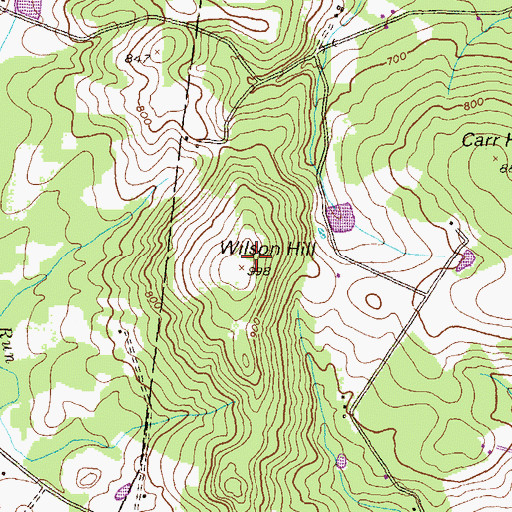 Topographic Map of Wilson Hill, PA