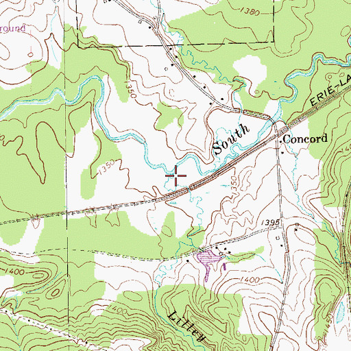 Topographic Map of Lilley Run, PA