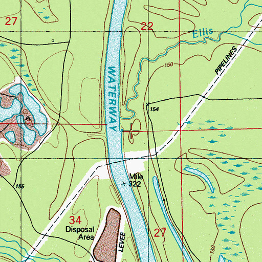 Topographic Map of Ellis Creek, AL