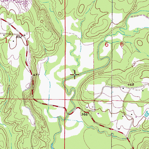 Topographic Map of Ellis Creek, AL