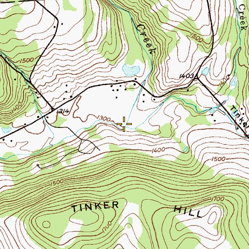 Topographic Map of Little Creek, PA
