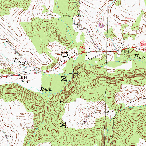 Topographic Map of Little Gap Run, PA