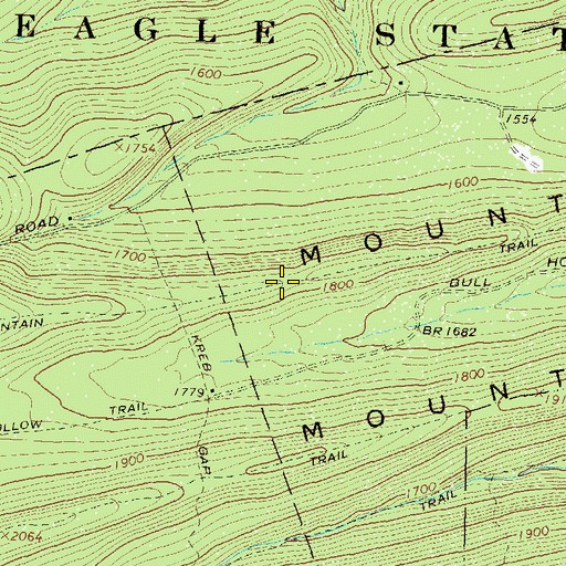 Topographic Map of Little Mountain Trail, PA
