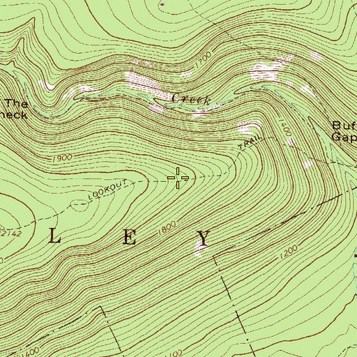Topographic Map of Lookout Trail, PA