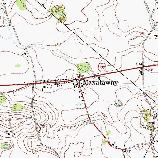 Topographic Map of Maxatawny, PA