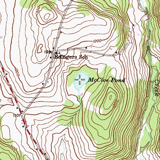 Topographic Map of McCloe Pond, PA