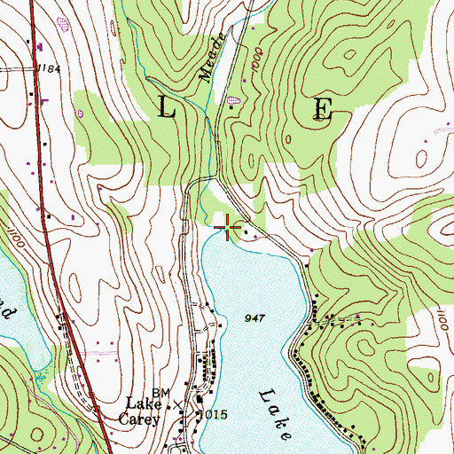 Topographic Map of Meade Brook, PA