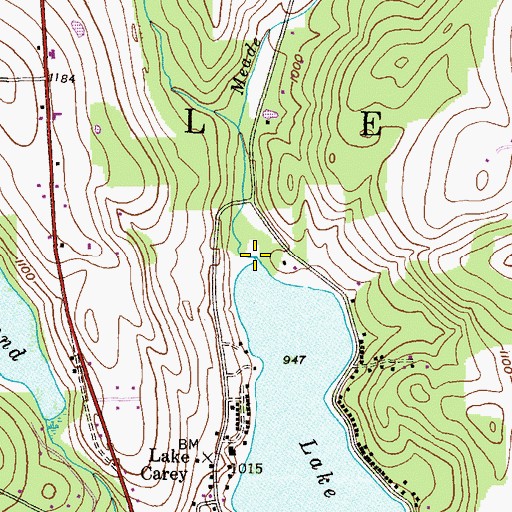 Topographic Map of Meade Brook, PA