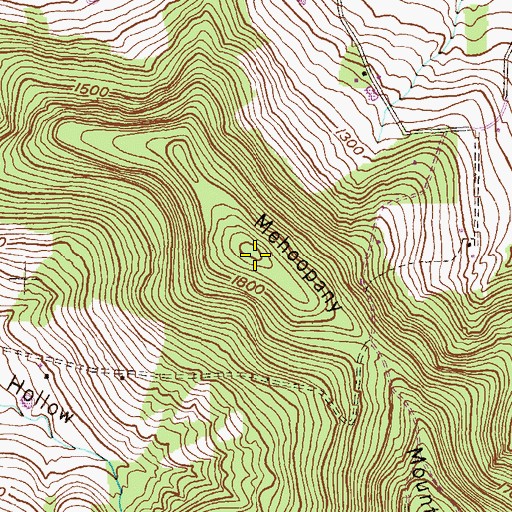 Topographic Map of Mehoopany Mountain, PA