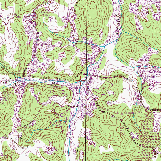 Topographic Map of Ezzell Branch, AL