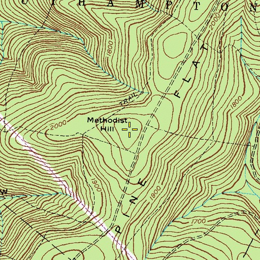 Topographic Map of Methodist Hill, PA