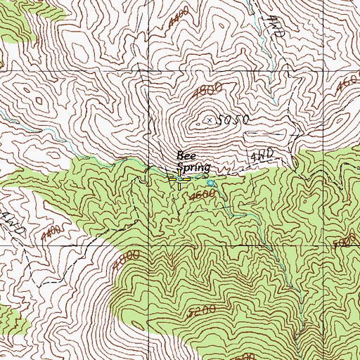 Topographic Map of Bee Spring, AZ