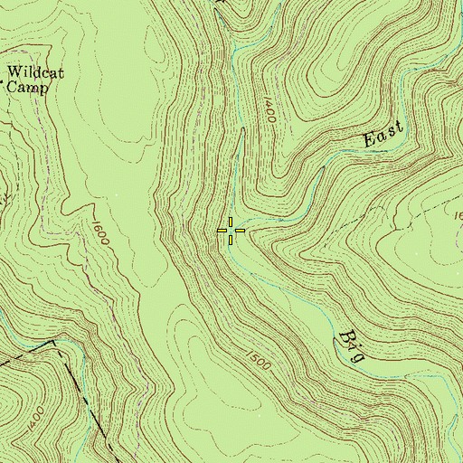 Topographic Map of Middle Branch Big Run, PA