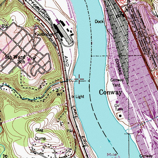 Topographic Map of Moon Run, PA