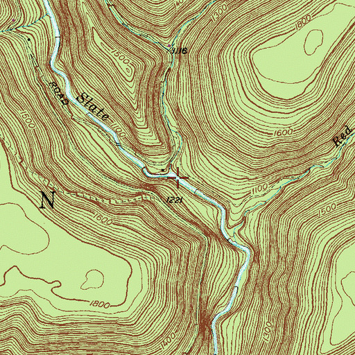 Topographic Map of Morris Run, PA