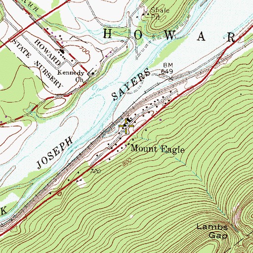 Topographic Map of Mount Eagle, PA