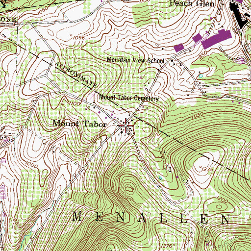 Topographic Map of Mount Tabor, PA