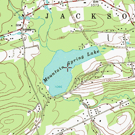 Topographic Map of Mountain Spring Lake, PA