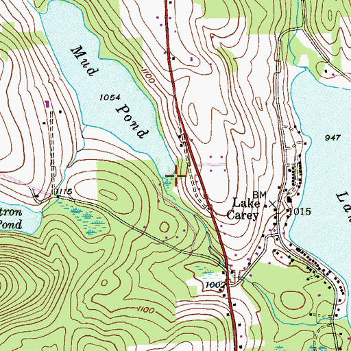 Topographic Map of Mud Pond, PA