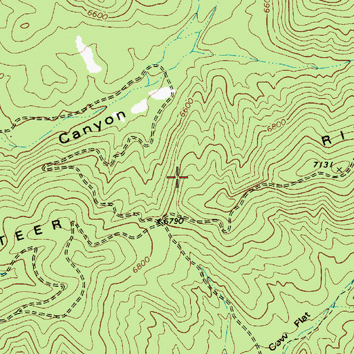 Topographic Map of Steer Ridge, AZ