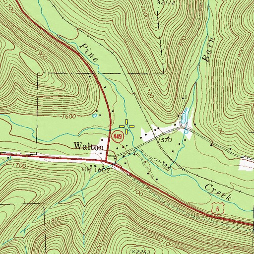 Topographic Map of Ninemile Run, PA